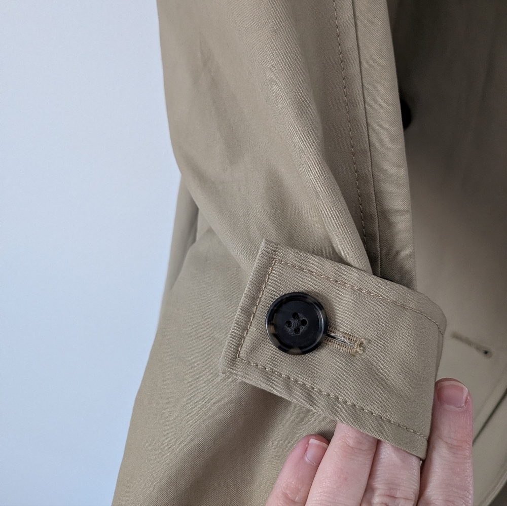 J. Crew Relaxed Oversized Tan Trench Coat - Picture 7 of 13